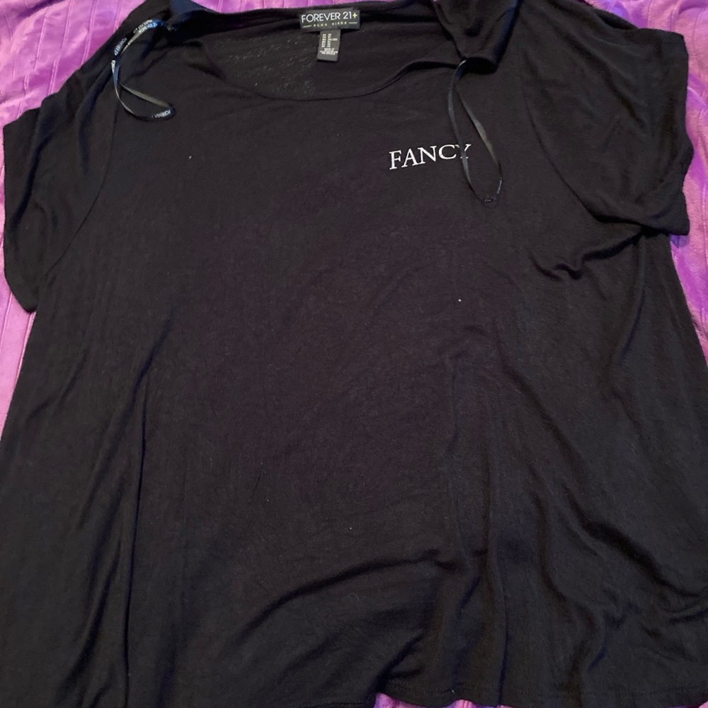 Forever 21 Black Polo Short Sleeve Tee